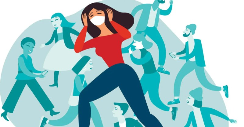 People stressed with coronavirus