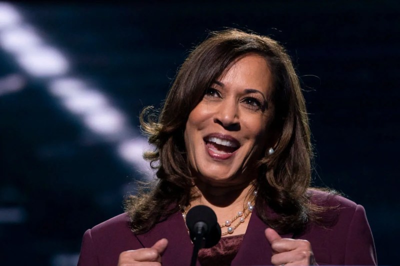 Democratic vice presidential candidate Sen. Kamala Harris, D-Calif., speaks during the third day of the Democratic National Convention, Wednesday, Aug. 19, 2020. (AP Photo/Carolyn Kaster)