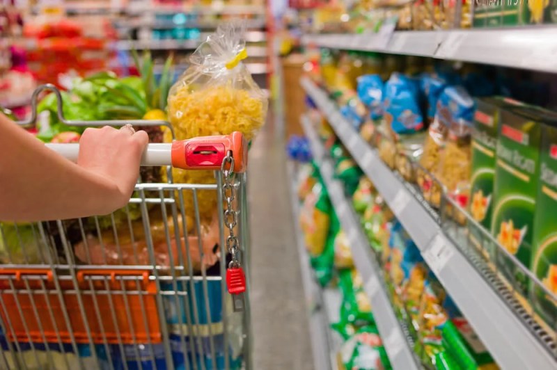 Inside a grocery store for holiday meal shopping