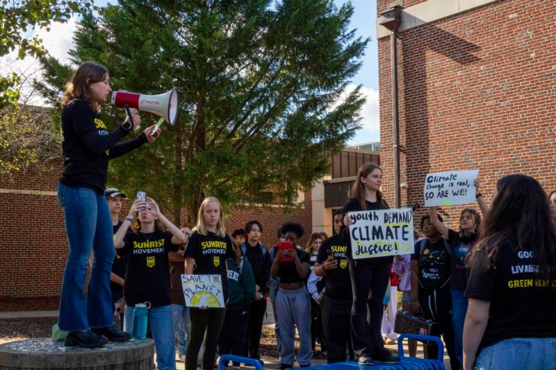 Students at Durham School of Arts participate in national walkout for climate action