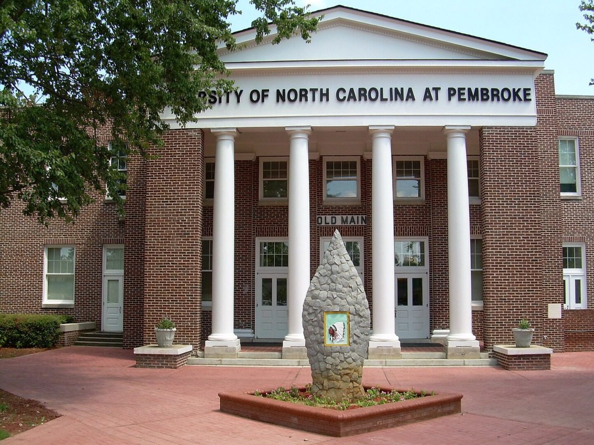 The front of The Old Main, the oldest building on UNC Pembroke’s campus. 