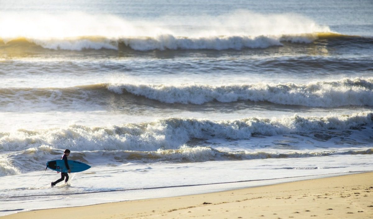 Surfer on a NC beach