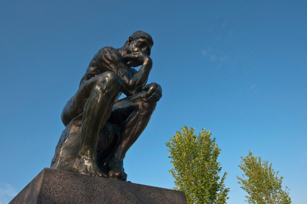 "the thinker" sculpture