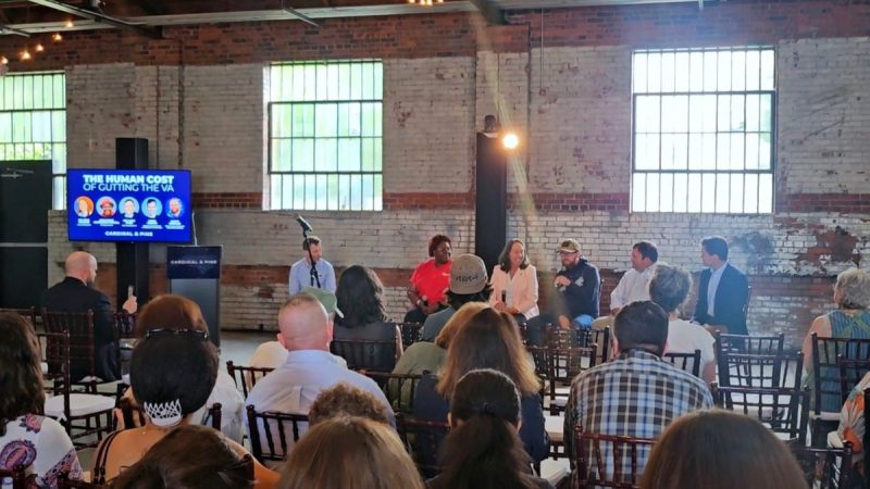 Photo of Cardinal & Pine's first live event, "Voices for Veterans"