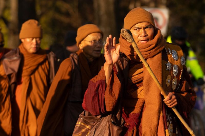 Buddhist monks' 'Walk for Peace' arrives in Washington